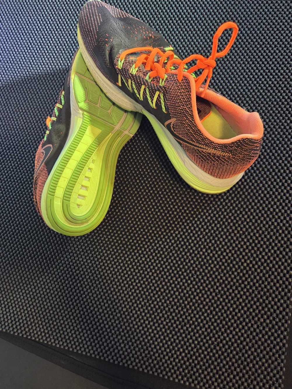 Nike Zoom Running Shoes - Black with Orange & Neon Green